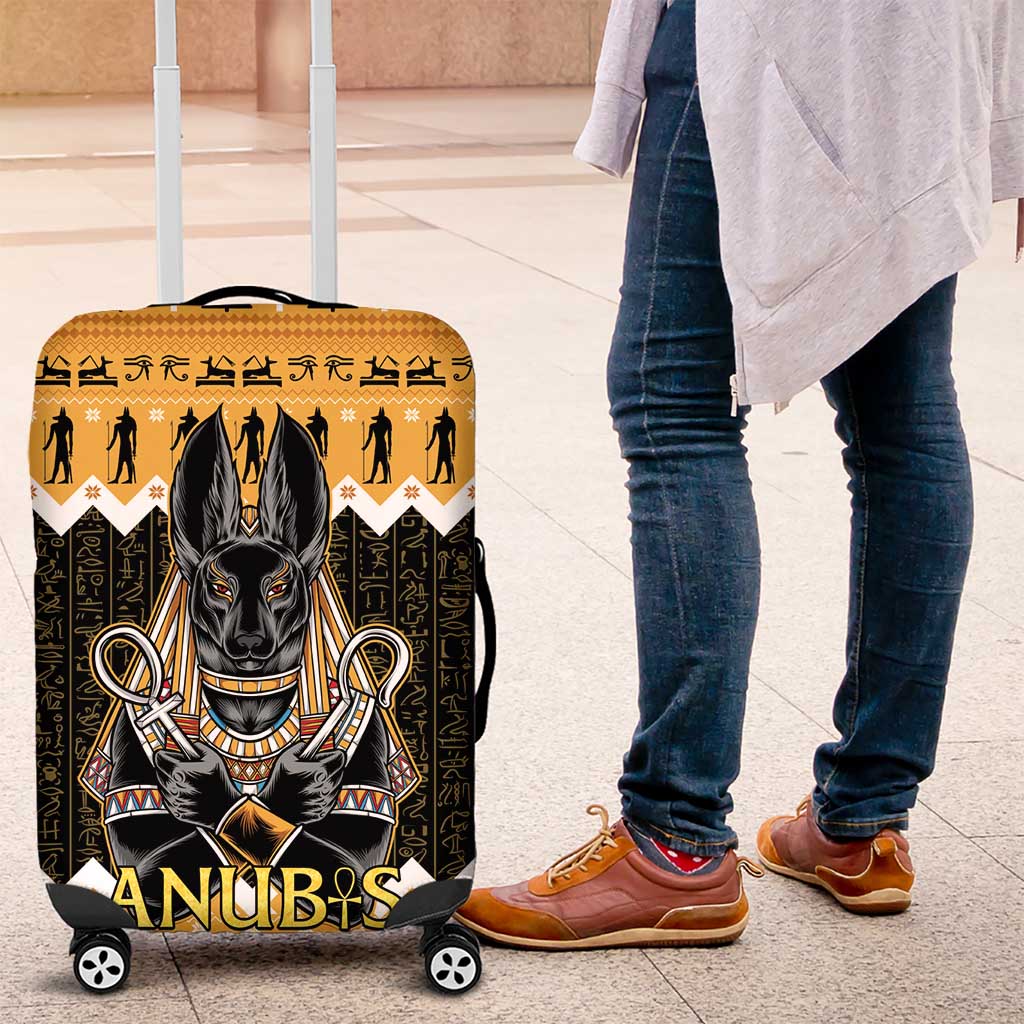 Ancient Egyptian Christmas Luggage Cover Anubis Eid Milad Majid - Wonder Print Shop