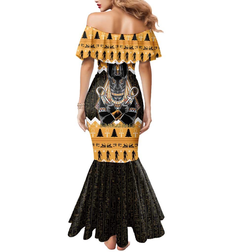 Ancient Egyptian Christmas Mermaid Dress Anubis Eid Milad Majid - Wonder Print Shop