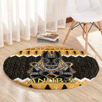 Ancient Egyptian Christmas Round Carpet Anubis Eid Milad Majid