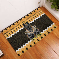Ancient Egyptian Christmas Rubber Doormat Anubis Eid Milad Majid - Wonder Print Shop