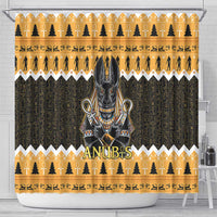 Ancient Egyptian Christmas Shower Curtain Anubis Eid Milad Majid