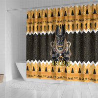 Ancient Egyptian Christmas Shower Curtain Anubis Eid Milad Majid