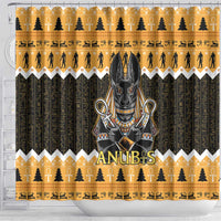 Ancient Egyptian Christmas Shower Curtain Anubis Eid Milad Majid