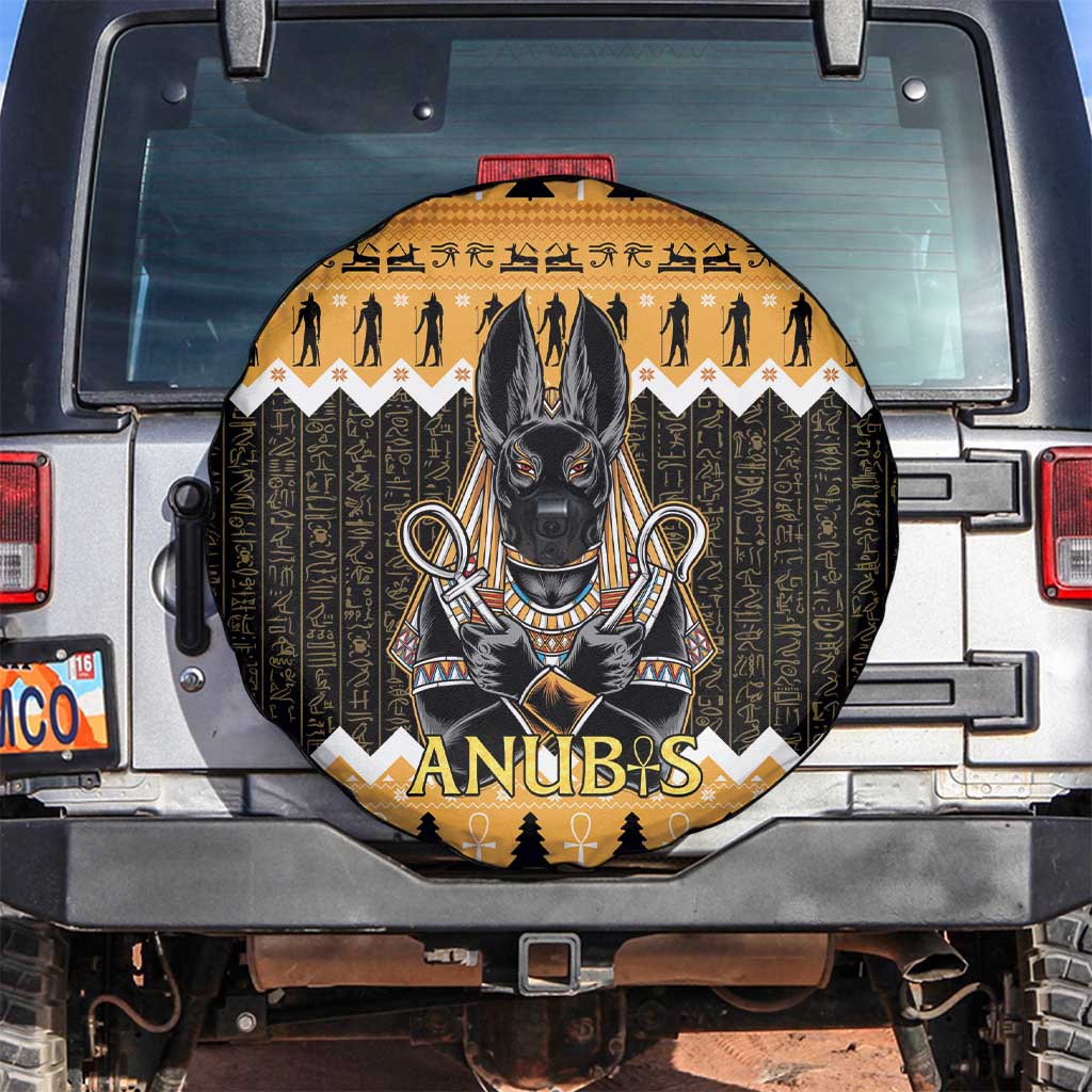 Ancient Egyptian Christmas Spare Tire Cover Anubis Eid Milad Majid - Wonder Print Shop