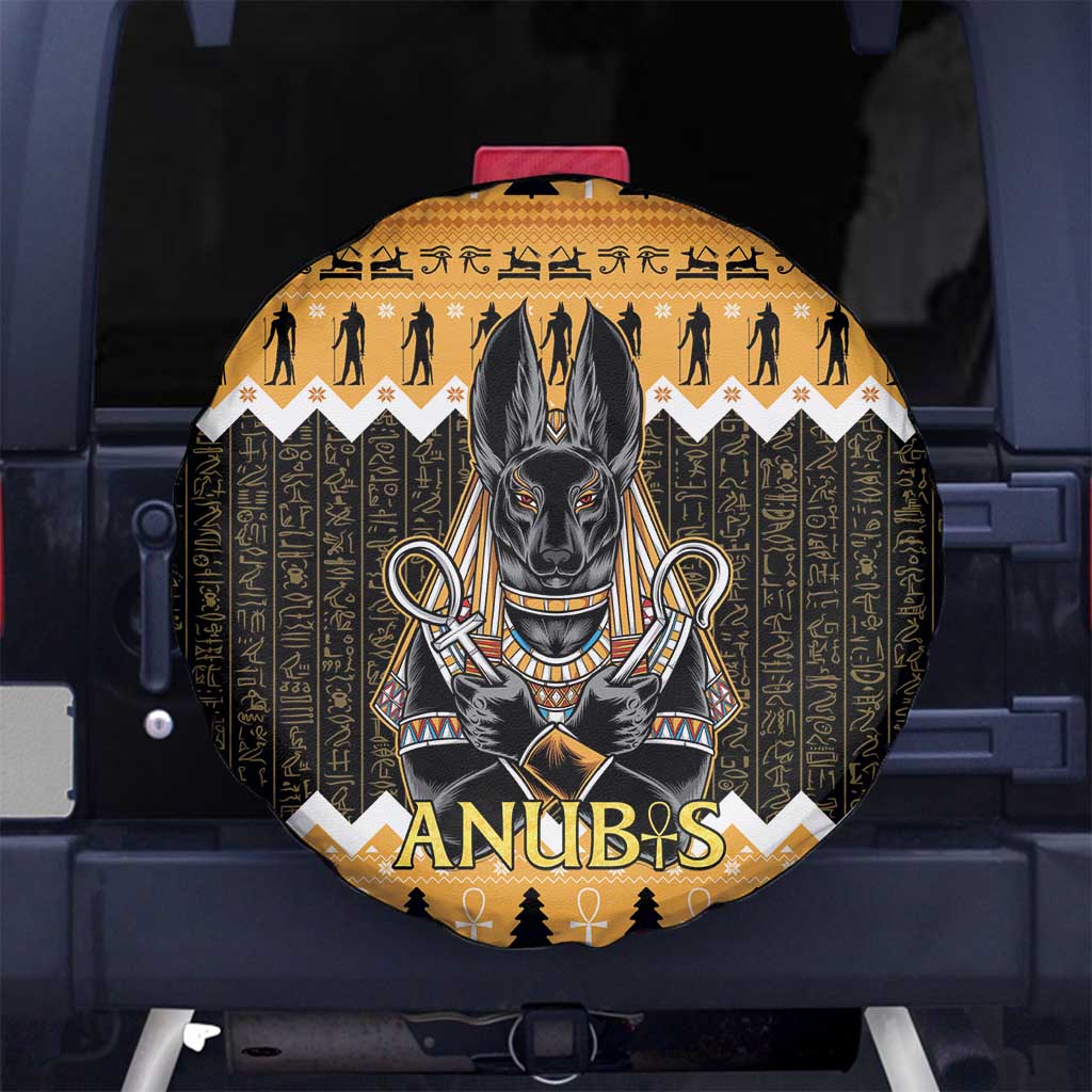 Ancient Egyptian Christmas Spare Tire Cover Anubis Eid Milad Majid - Wonder Print Shop