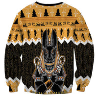 Ancient Egyptian Christmas Sweatshirt Anubis Eid Milad Majid - Wonder Print Shop