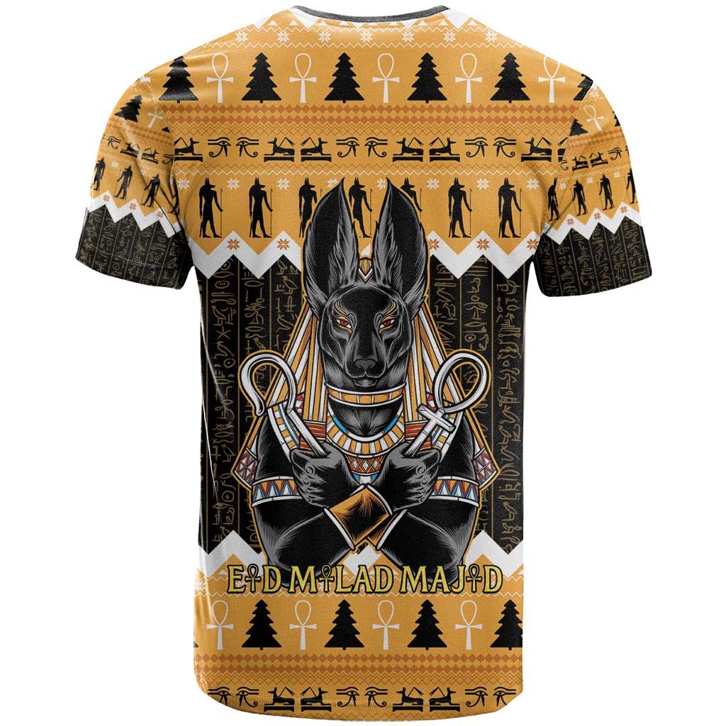 Ancient Egyptian Christmas T Shirt Anubis Eid Milad Majid - Wonder Print Shop