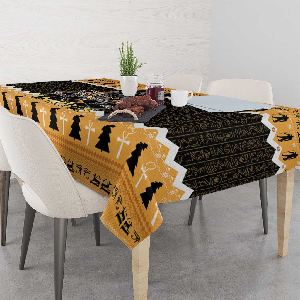 Ancient Egyptian Christmas Tablecloth Anubis Eid Milad Majid - Wonder Print Shop