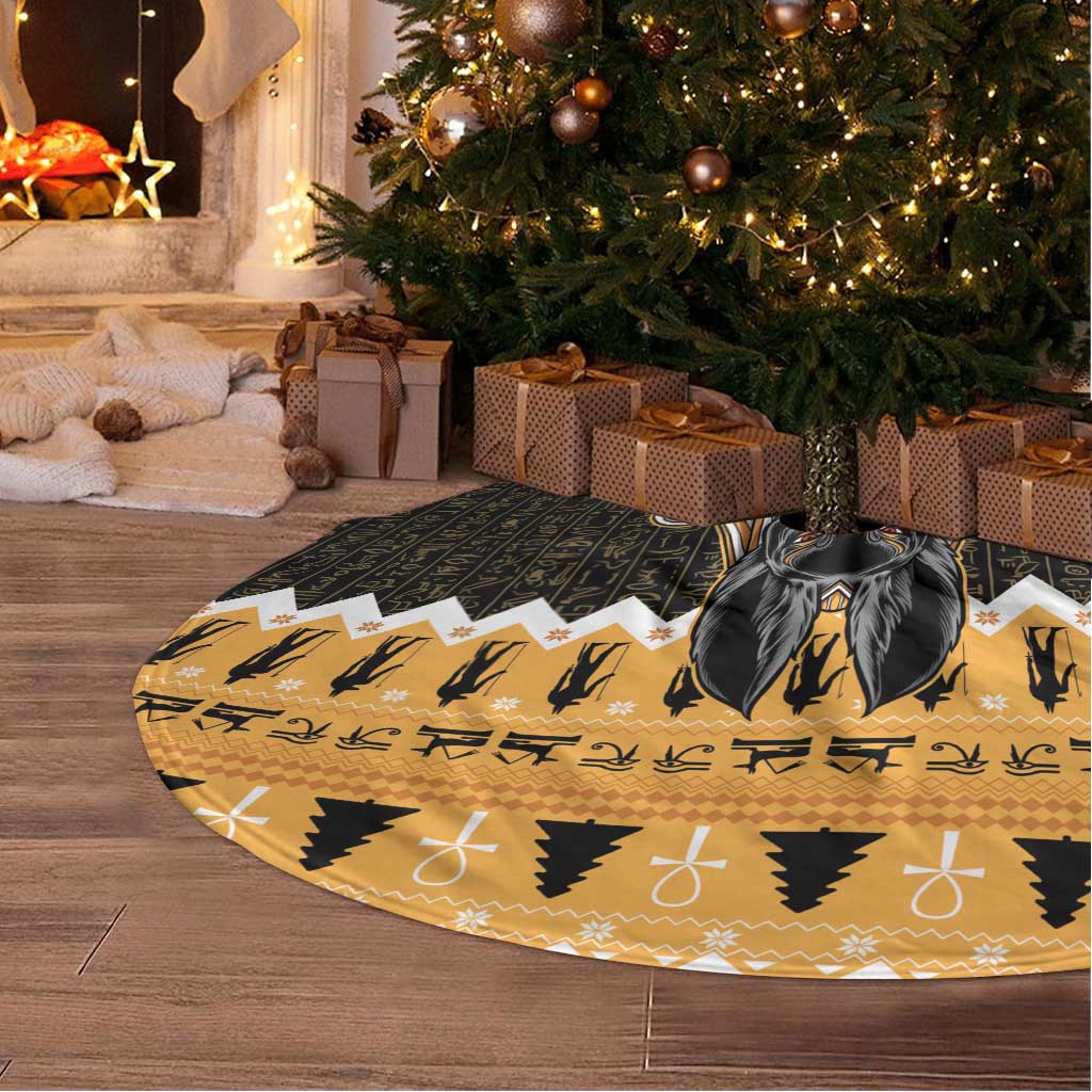 Ancient Egyptian Christmas Tree Skirt Anubis Eid Milad Majid - Wonder Print Shop