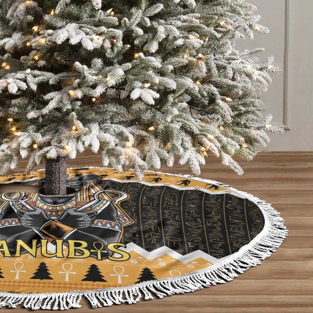 Ancient Egyptian Christmas Tree Skirt Anubis Eid Milad Majid - Wonder Print Shop