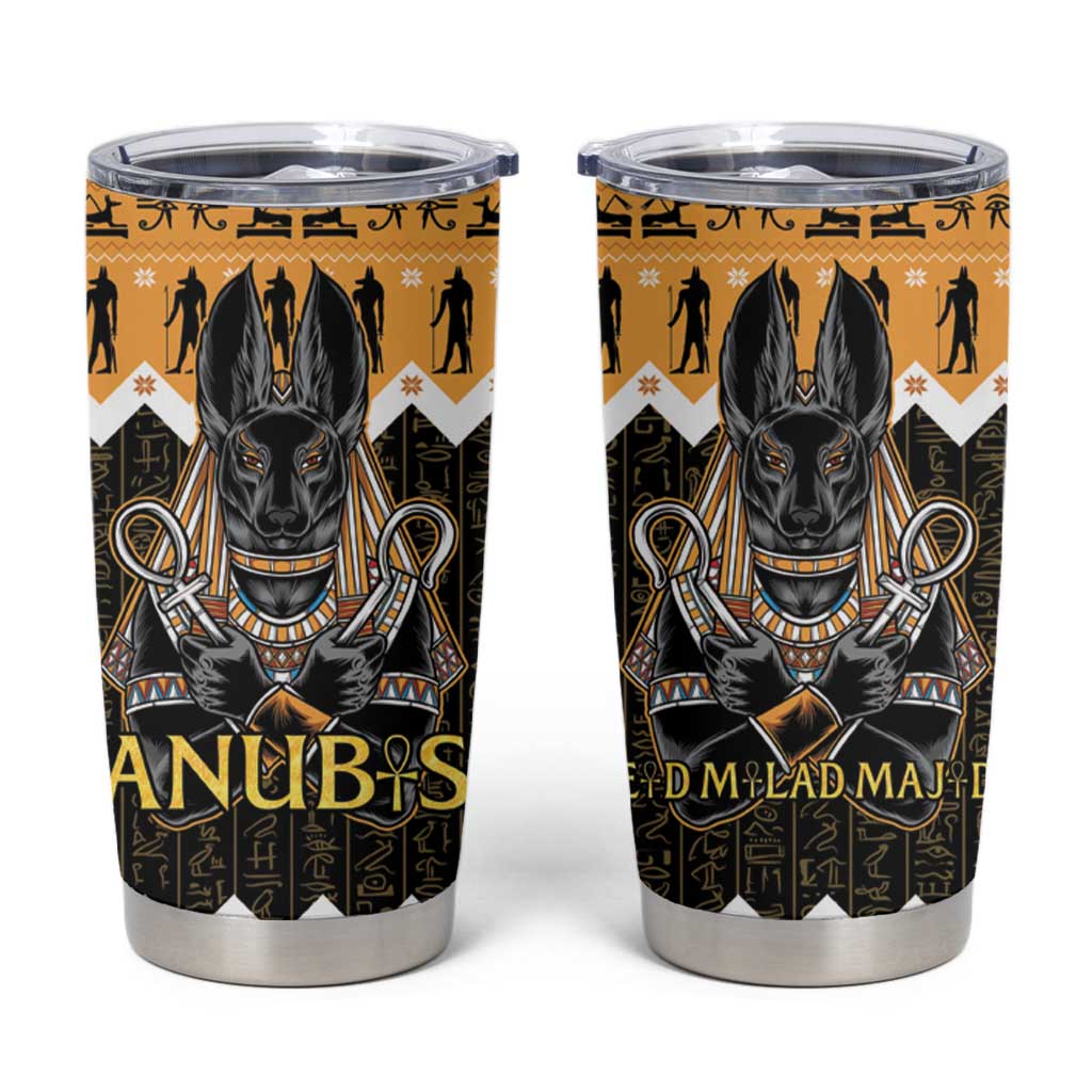 Ancient Egyptian Christmas Tumbler Cup Anubis Eid Milad Majid - Wonder Print Shop