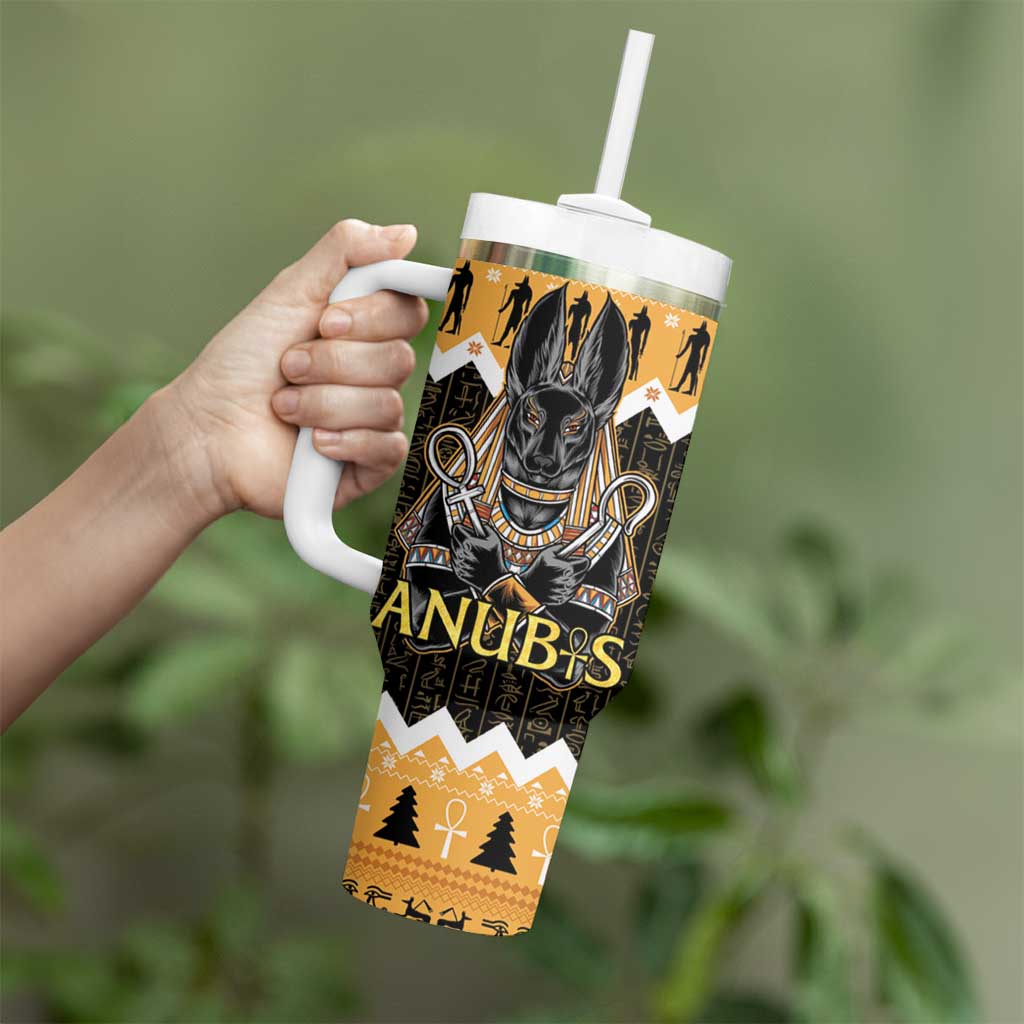 Ancient Egyptian Christmas Tumbler With Handle Anubis Eid Milad Majid - Wonder Print Shop