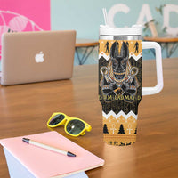Ancient Egyptian Christmas Tumbler With Handle Anubis Eid Milad Majid - Wonder Print Shop
