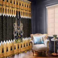 Ancient Egyptian Christmas Window Curtain Anubis Eid Milad Majid - Wonder Print Shop