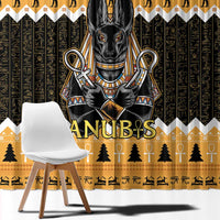 Ancient Egyptian Christmas Window Curtain Anubis Eid Milad Majid - Wonder Print Shop