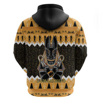 Ancient Egyptian Christmas Zip Hoodie Anubis Eid Milad Majid - Wonder Print Shop