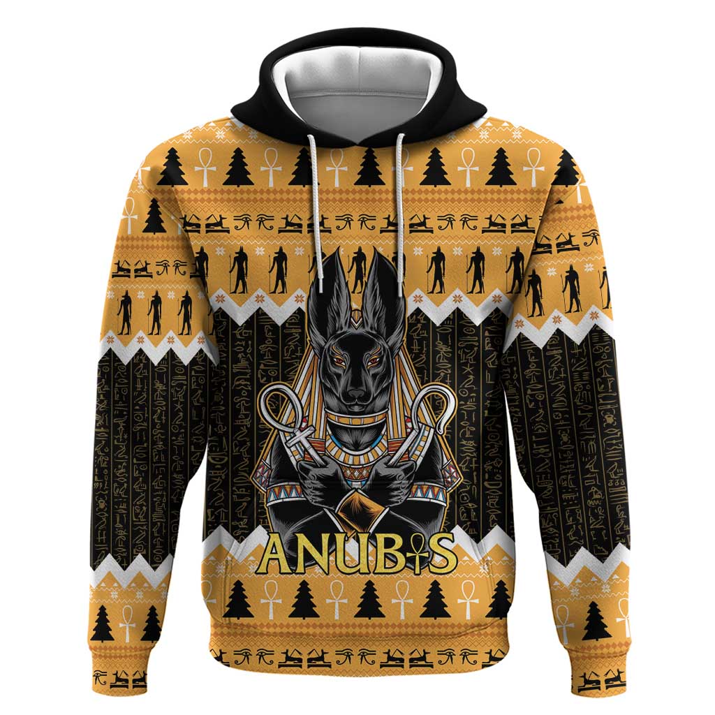 Ancient Egyptian Christmas Zip Hoodie Anubis Eid Milad Majid - Wonder Print Shop