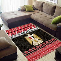 Egypt Christmas Area Rug Coat Of Arms Eid Milad Majid - Wonder Print Shop