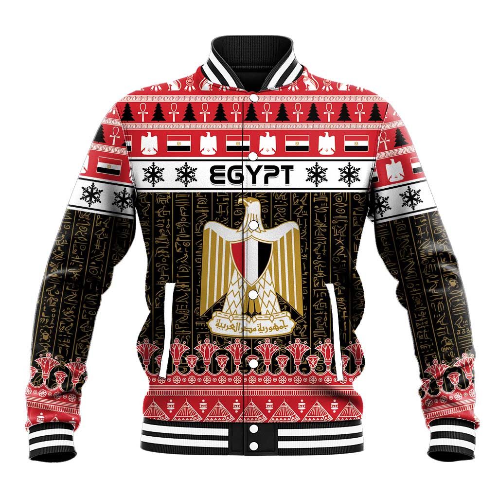 Egypt Christmas Baseball Jacket Coat Of Arms Eid Milad Majid - Wonder Print Shop