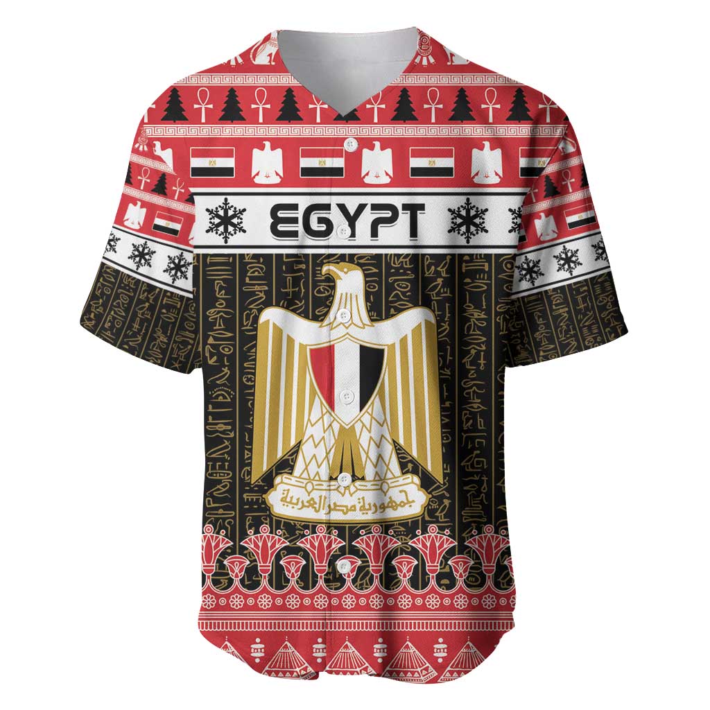 Egypt Christmas Baseball Jersey Coat Of Arms Eid Milad Majid - Wonder Print Shop