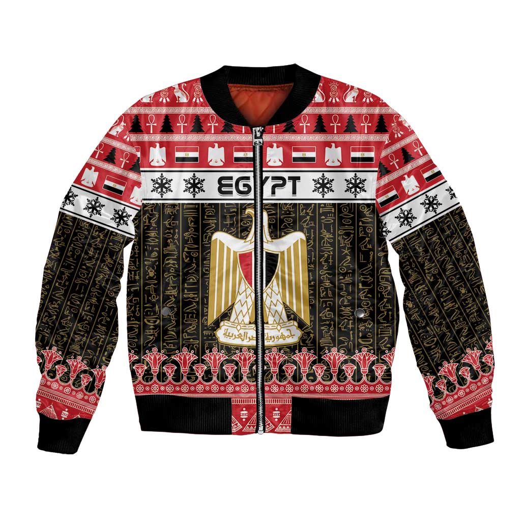 Egypt Christmas Bomber Jacket Coat Of Arms Eid Milad Majid - Wonder Print Shop