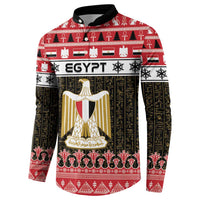 Egypt Christmas Button Sweatshirt Coat Of Arms Eid Milad Majid - Wonder Print Shop