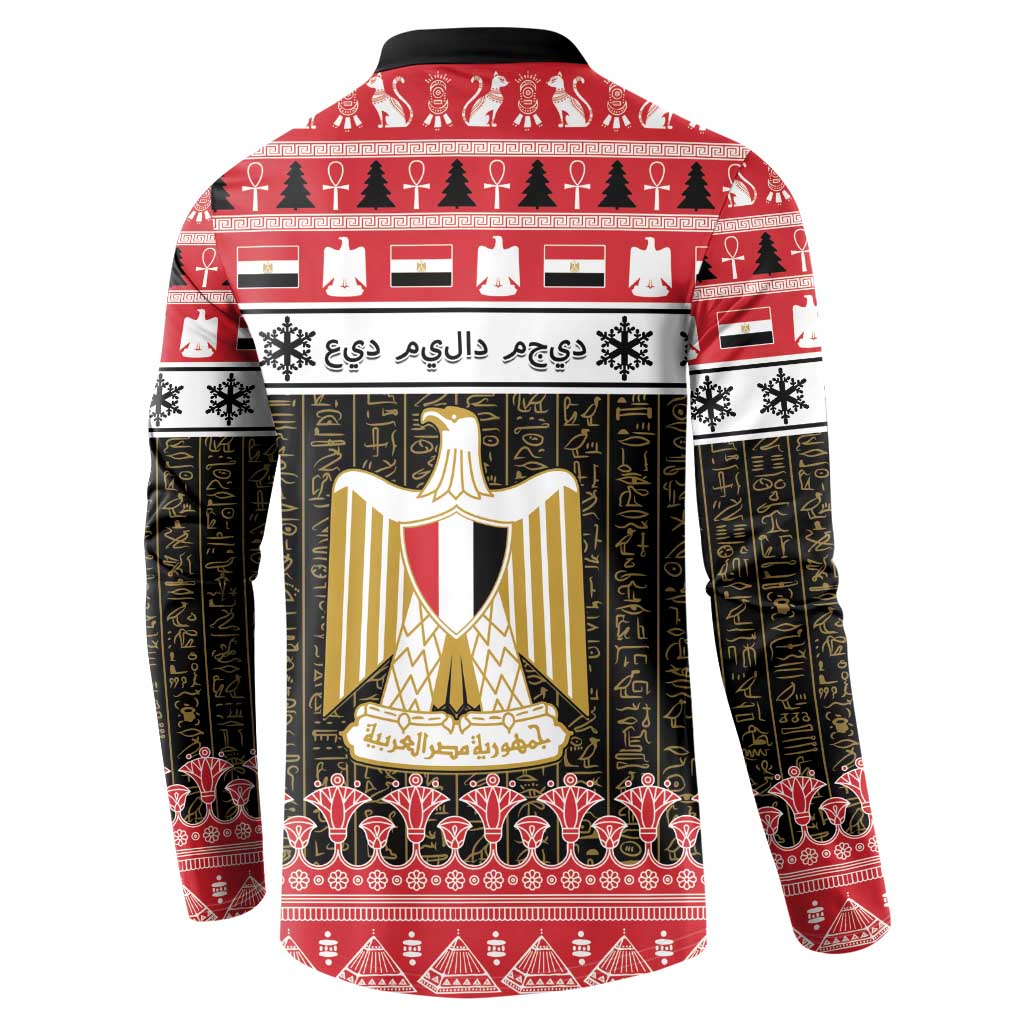 Egypt Christmas Button Sweatshirt Coat Of Arms Eid Milad Majid - Wonder Print Shop