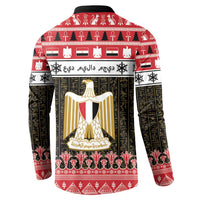 Egypt Christmas Button Sweatshirt Coat Of Arms Eid Milad Majid - Wonder Print Shop