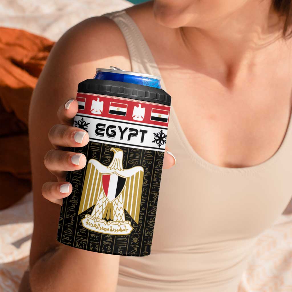 Egypt Christmas 4 in 1 Can Cooler Tumbler Coat Of Arms Eid Milad Majid - Wonder Print Shop