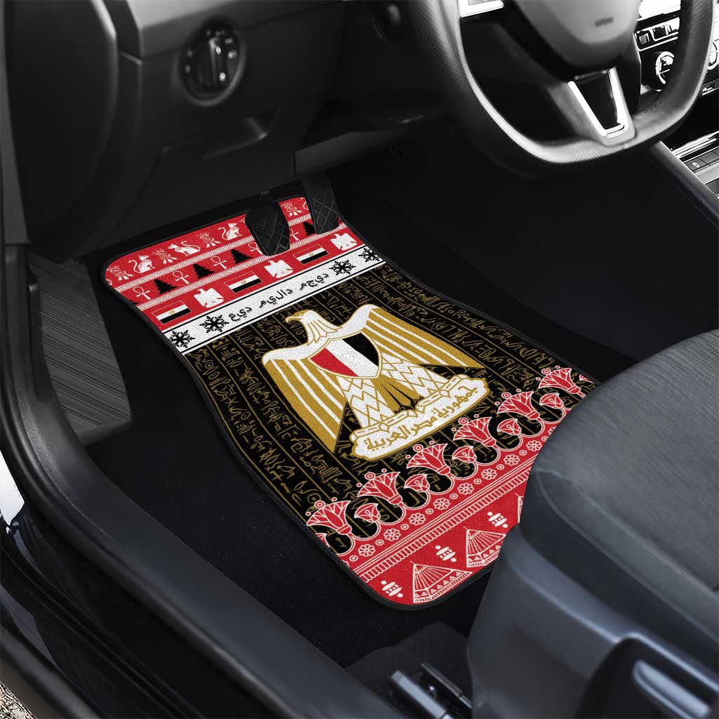 Egypt Christmas Car Mats Coat Of Arms Eid Milad Majid - Wonder Print Shop