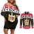Egypt Christmas Couples Matching Off Shoulder Short Dress and Long Sleeve Button Shirt Coat Of Arms Eid Milad Majid - Wonder Print Shop