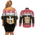 Egypt Christmas Couples Matching Off Shoulder Short Dress and Long Sleeve Button Shirt Coat Of Arms Eid Milad Majid - Wonder Print Shop