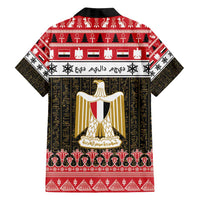 Egypt Christmas Family Matching Off Shoulder Maxi Dress and Hawaiian Shirt Coat Of Arms Eid Milad Majid - Wonder Print Shop