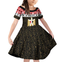 Egypt Christmas Family Matching Off Shoulder Short Dress and Hawaiian Shirt Coat Of Arms Eid Milad Majid - Wonder Print Shop