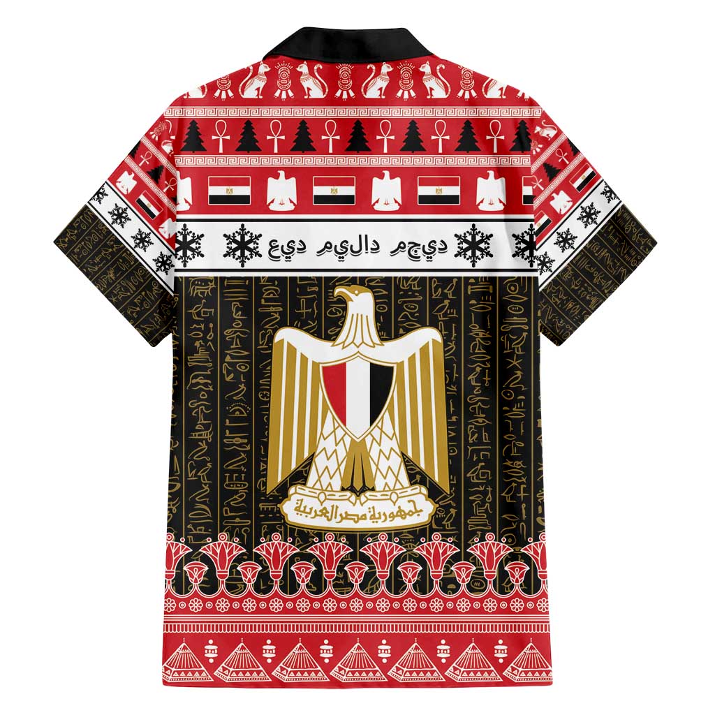 Egypt Christmas Family Matching Puletasi and Hawaiian Shirt Coat Of Arms Eid Milad Majid - Wonder Print Shop