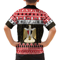 Egypt Christmas Kid Hawaiian Shirt Coat Of Arms Eid Milad Majid - Wonder Print Shop