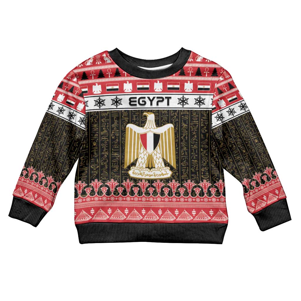 Egypt Christmas Kid Ugly Christmas Sweater Coat Of Arms Eid Milad Majid LT15