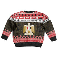 Egypt Christmas Kid Ugly Christmas Sweater Coat Of Arms Eid Milad Majid - Wonder Print Shop