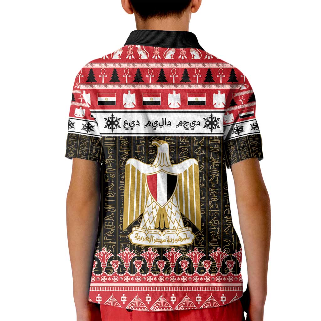 Egypt Christmas Kid Polo Shirt Coat Of Arms Eid Milad Majid - Wonder Print Shop