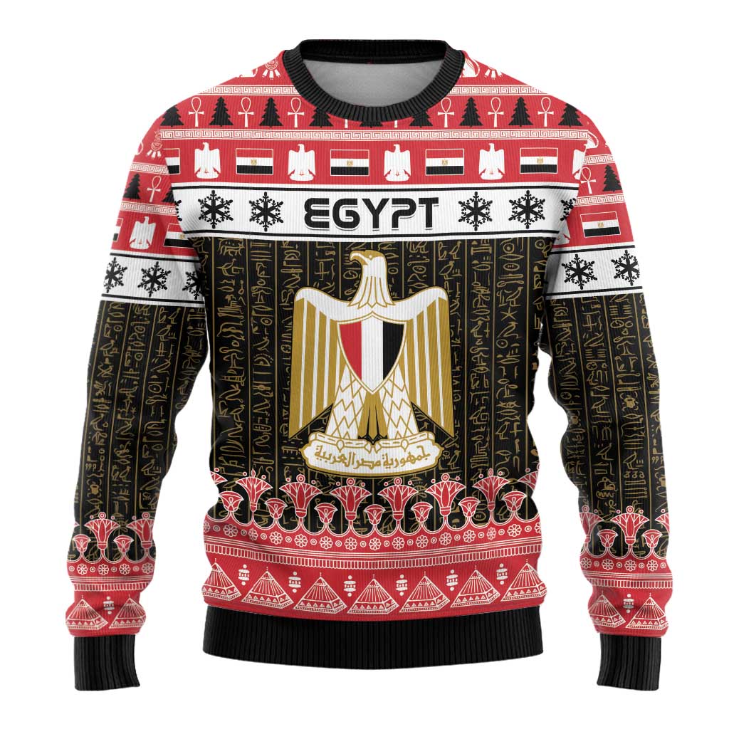 Egypt Christmas Ugly Christmas Sweater Coat Of Arms Eid Milad Majid LT15