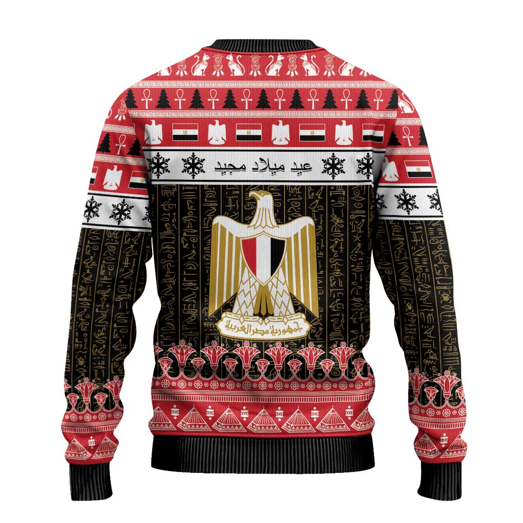 Egypt Christmas Ugly Christmas Sweater Coat Of Arms Eid Milad Majid LT15