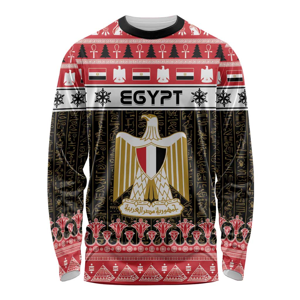 Egypt Christmas Long Sleeve Shirt Coat Of Arms Eid Milad Majid - Wonder Print Shop