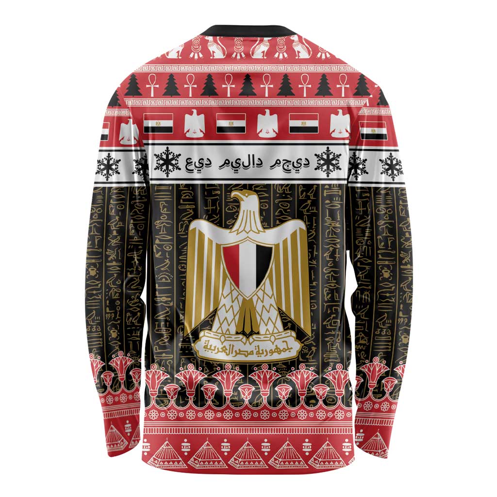 Egypt Christmas Long Sleeve Shirt Coat Of Arms Eid Milad Majid - Wonder Print Shop