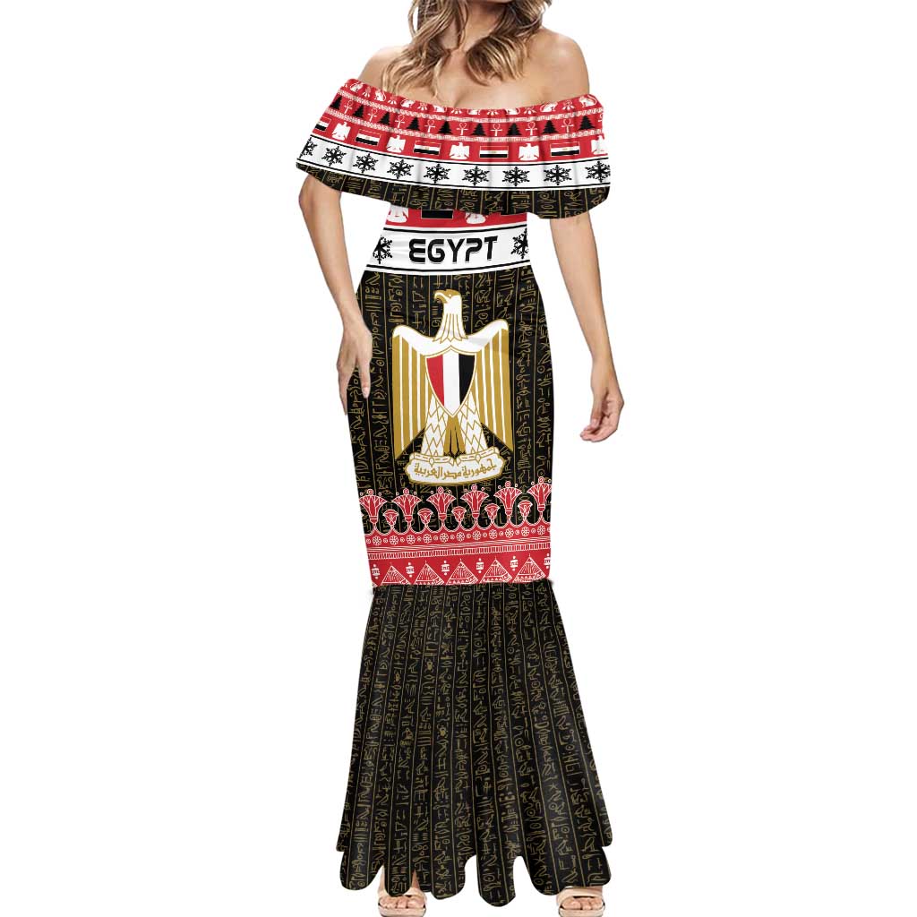 Egypt Christmas Mermaid Dress Coat Of Arms Eid Milad Majid - Wonder Print Shop