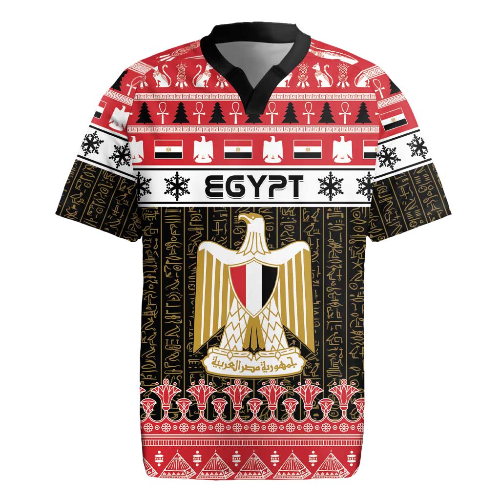 Egypt Christmas Rugby Jersey Coat Of Arms Eid Milad Majid - Wonder Print Shop