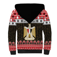 Egypt Christmas Sherpa Hoodie Coat Of Arms Eid Milad Majid - Wonder Print Shop