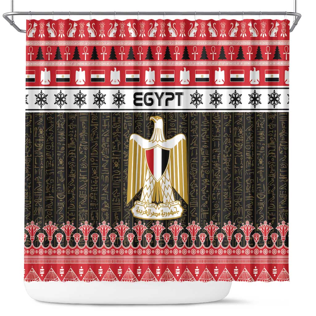 Egypt Christmas Shower Curtain Coat Of Arms Eid Milad Majid