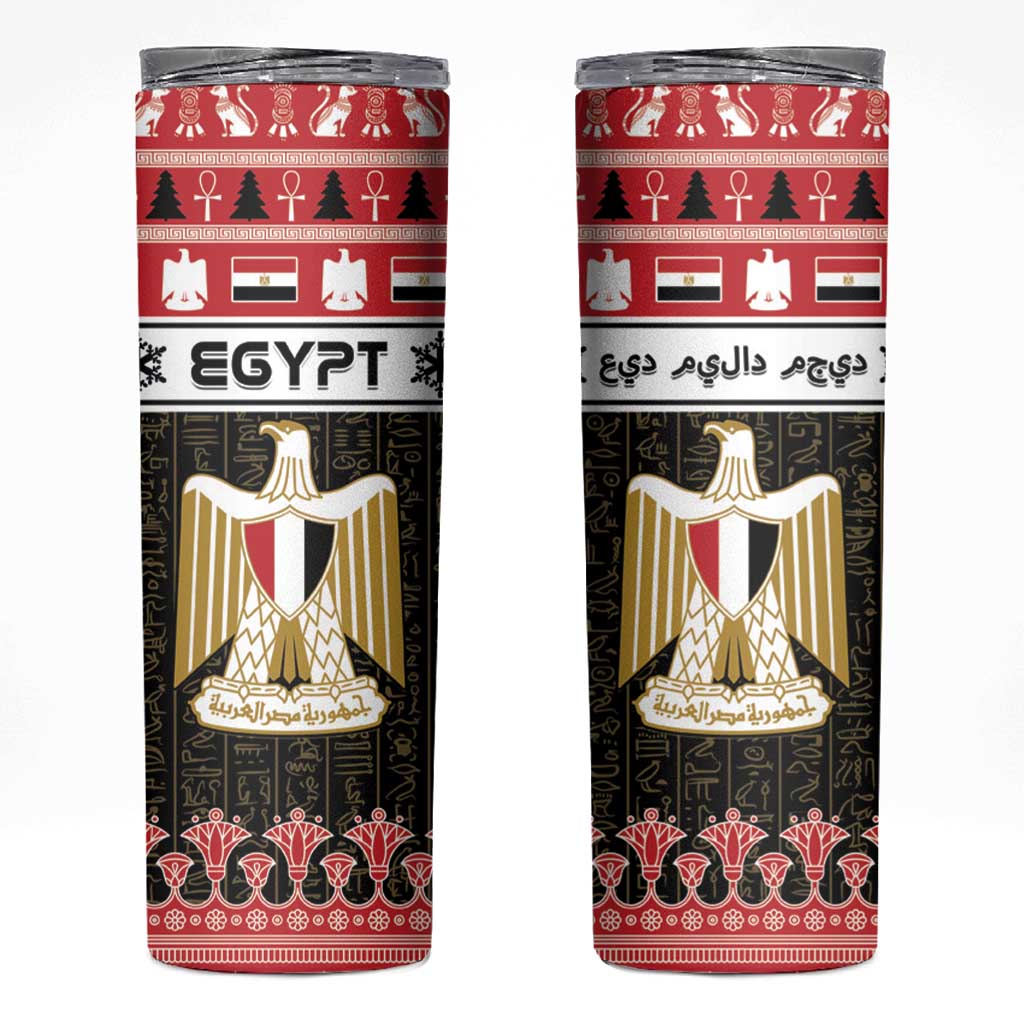 Egypt Christmas Skinny Tumbler Coat Of Arms Eid Milad Majid - Wonder Print Shop