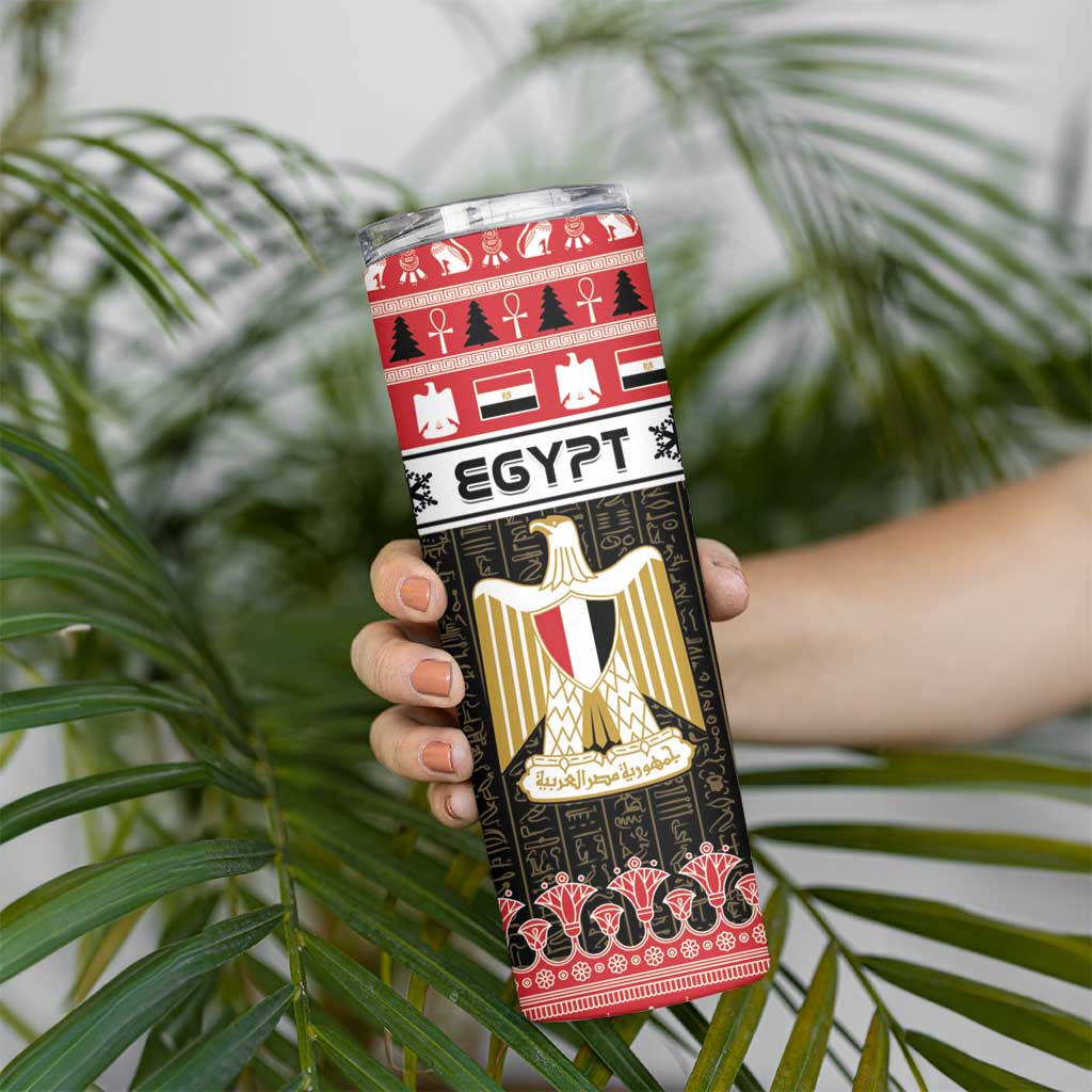 Egypt Christmas Skinny Tumbler Coat Of Arms Eid Milad Majid - Wonder Print Shop