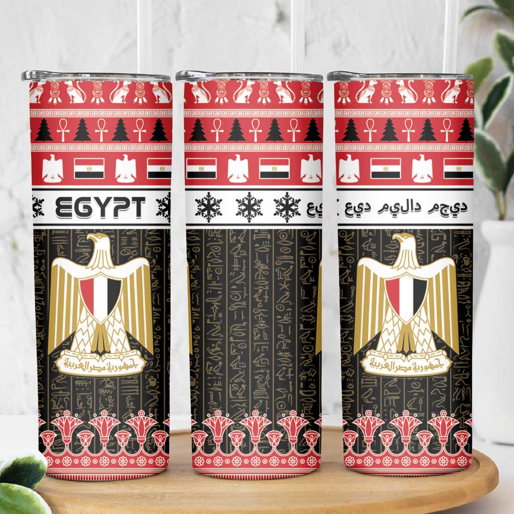 Egypt Christmas Skinny Tumbler Coat Of Arms Eid Milad Majid - Wonder Print Shop